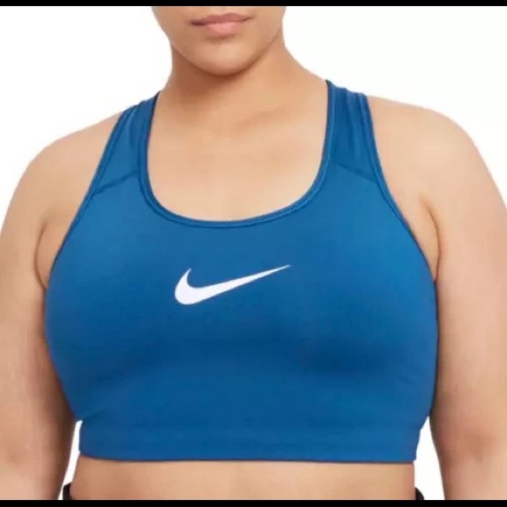 Nike Sports Bra Plus Size NWT Dri-Fit Unpadded Compression Court Blue Women’s 2X
